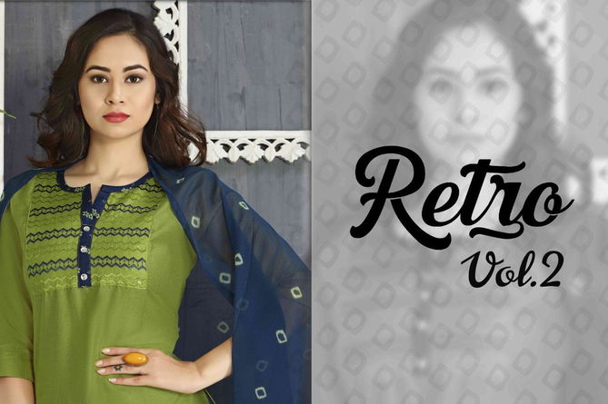 Riyaa Retro 2 Rayon Printed Daily Wear Ready Made Suit Collection